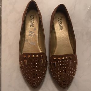 Carlos Santana Faux Suede Studded Flat